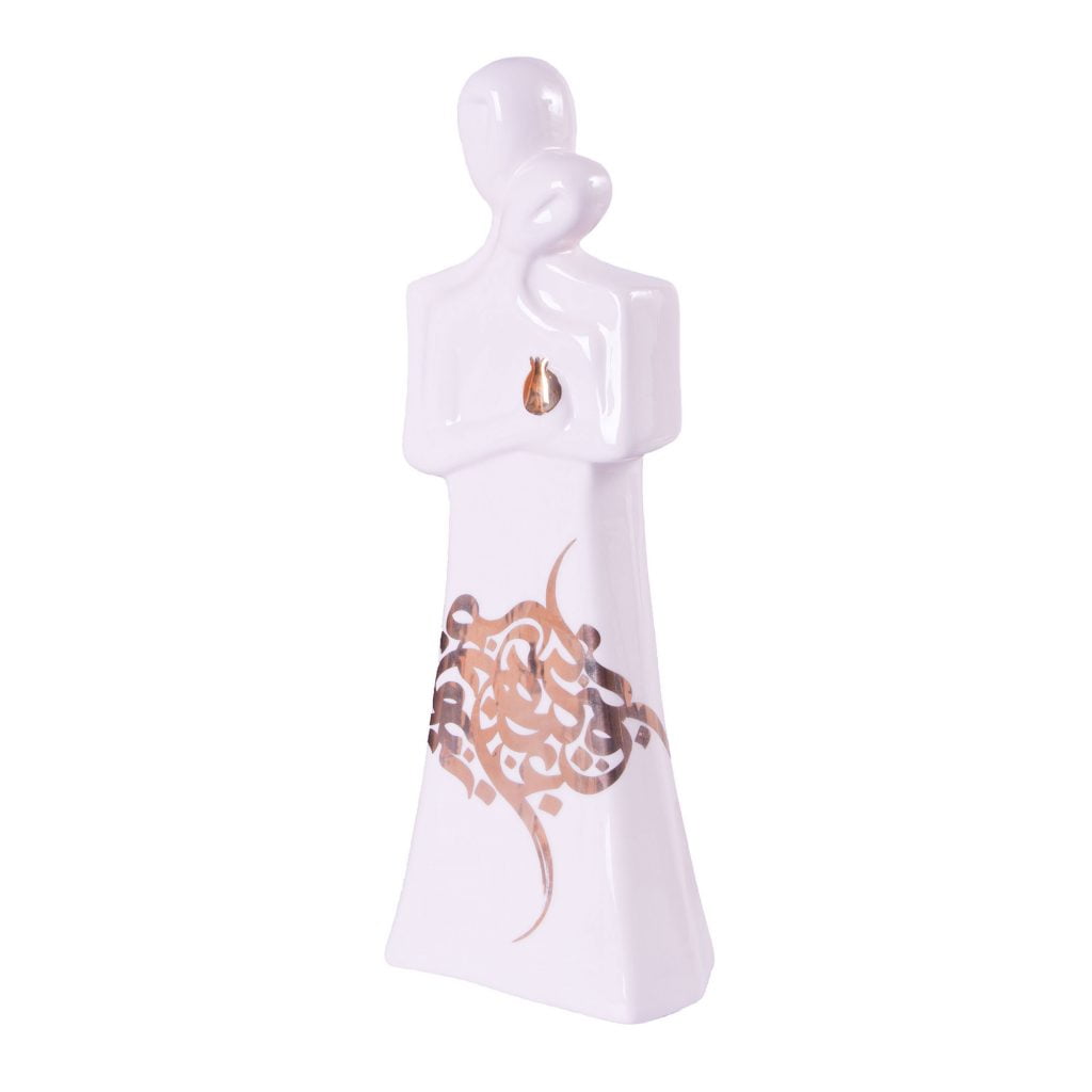 Middle Eastern Love Statue with Golden Calligraphy