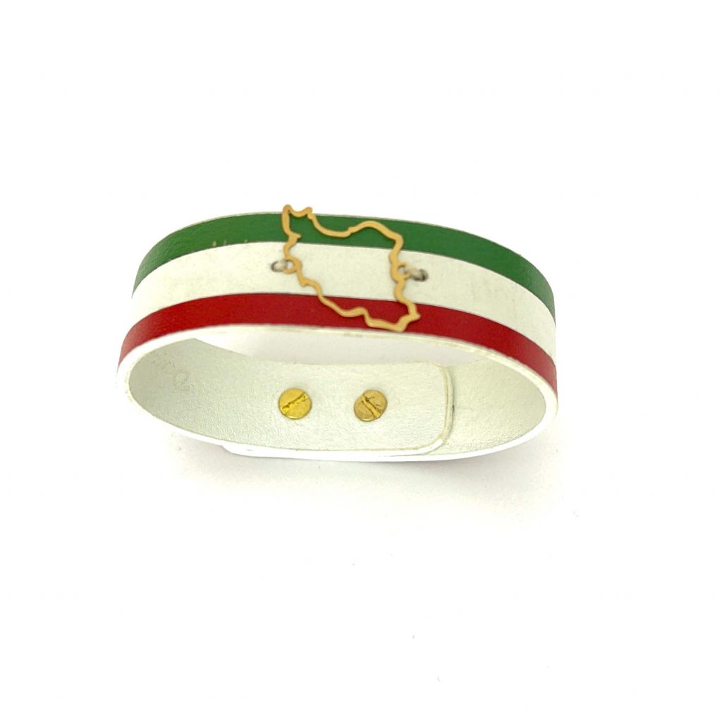 Leather bracelet map of Iran
