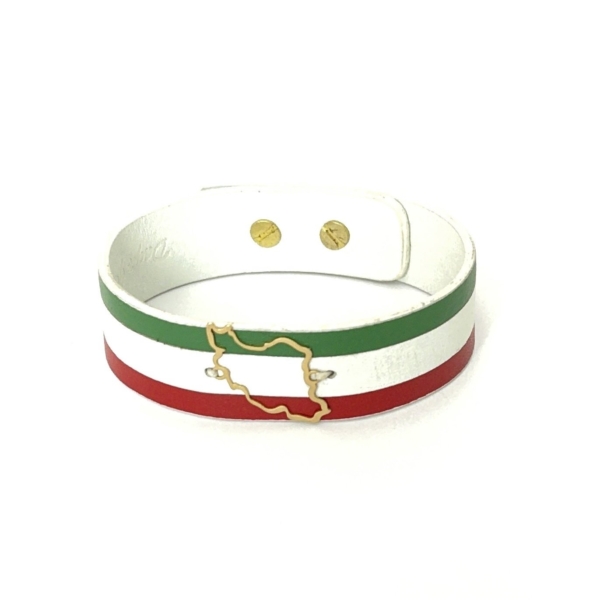 18k Gold Iran Map Bracelet