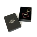 key chain leather with 18 carat gold