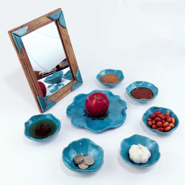 Wavy Turquoise Haft Seen Set