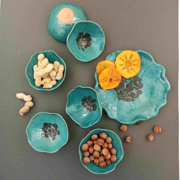 Wavy Turquoise Haft Seen Set