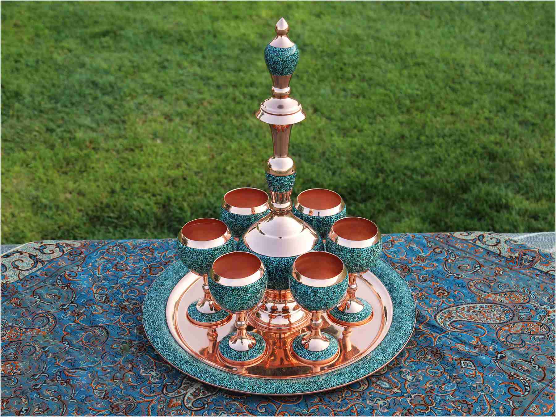 Luxury Turquoise Inlaying Decanter