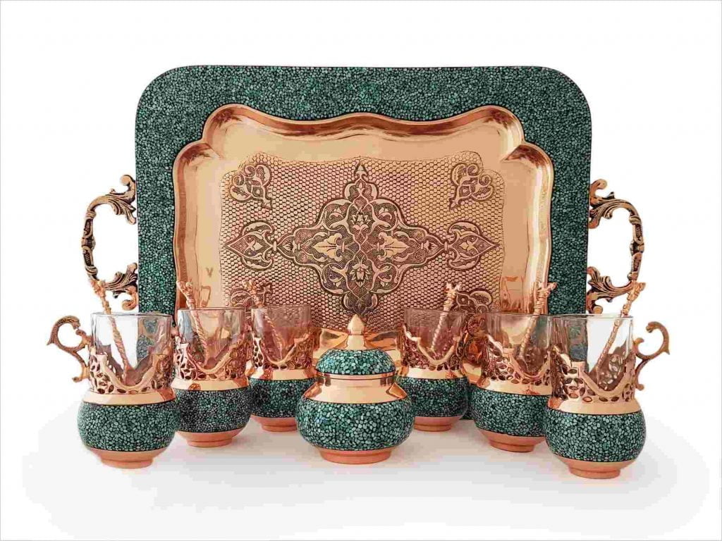 Luxury Firoozeh Koobi Tea Set Firoozeh Kombi