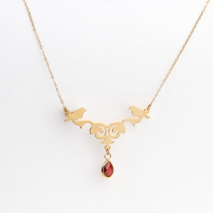 18k Two Birds Gold Necklace