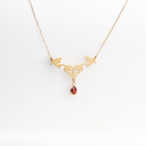 18k Two Birds Gold Necklace