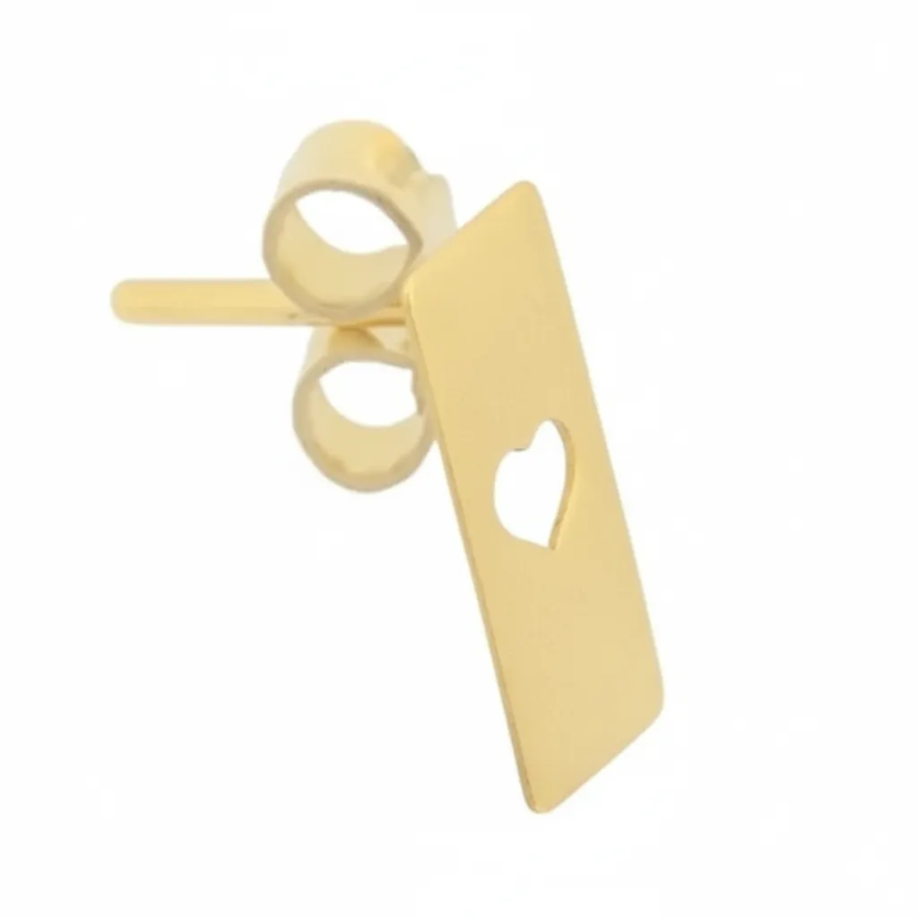 Heart Pattern, 18K Gold Earrings (Copy)