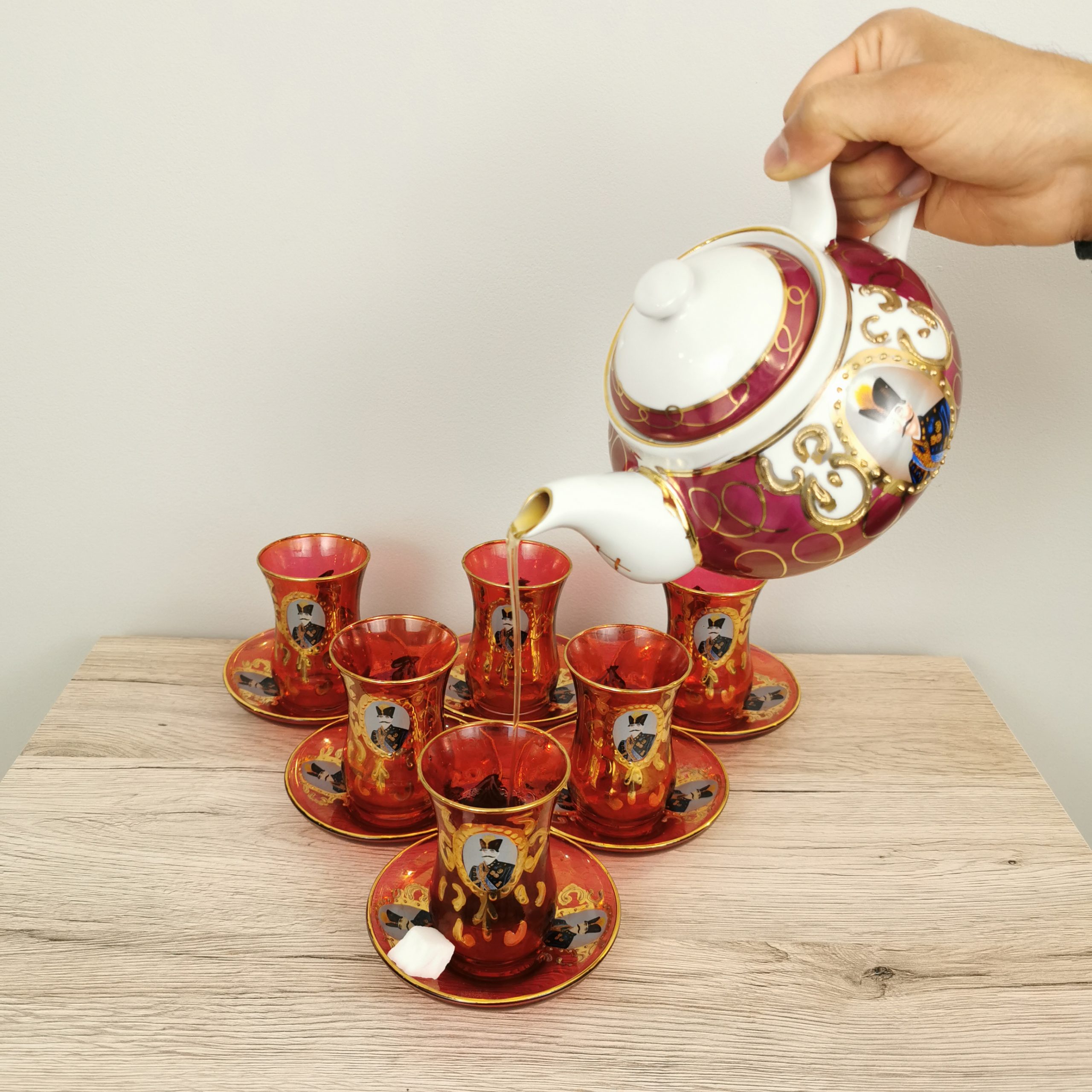 Persian Teapot and Warmer - Iranian Tea Pot- Shah Abbas 