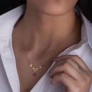 18K Two Birds Gold Necklace