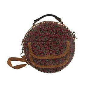 Red_Persian Round Termeh Bag