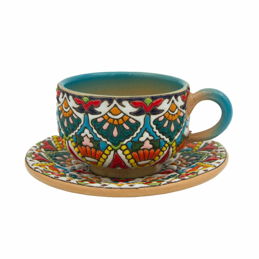 Minakari Tea Set On Pottery