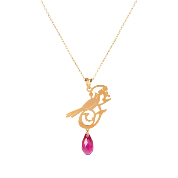 Love and Bird, 18K Gold Necklace