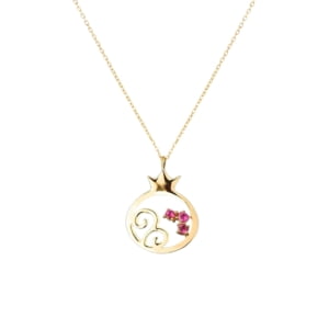 18K Gold Pomegranate Necklace