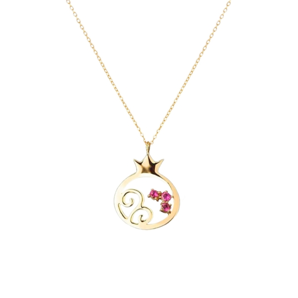 18k Gold Pomegranate Necklace