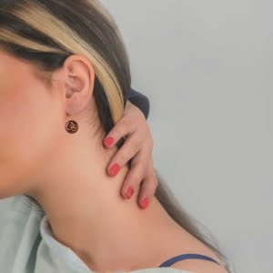 24k Gold Love Calligraphy Earring