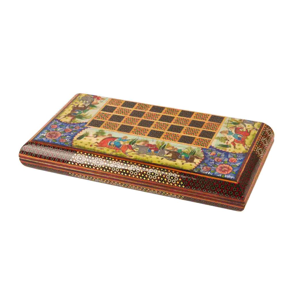 Tazhib Khatam Backgammon and Chess Set box
