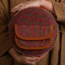 Red_Persian Round Termeh Bag