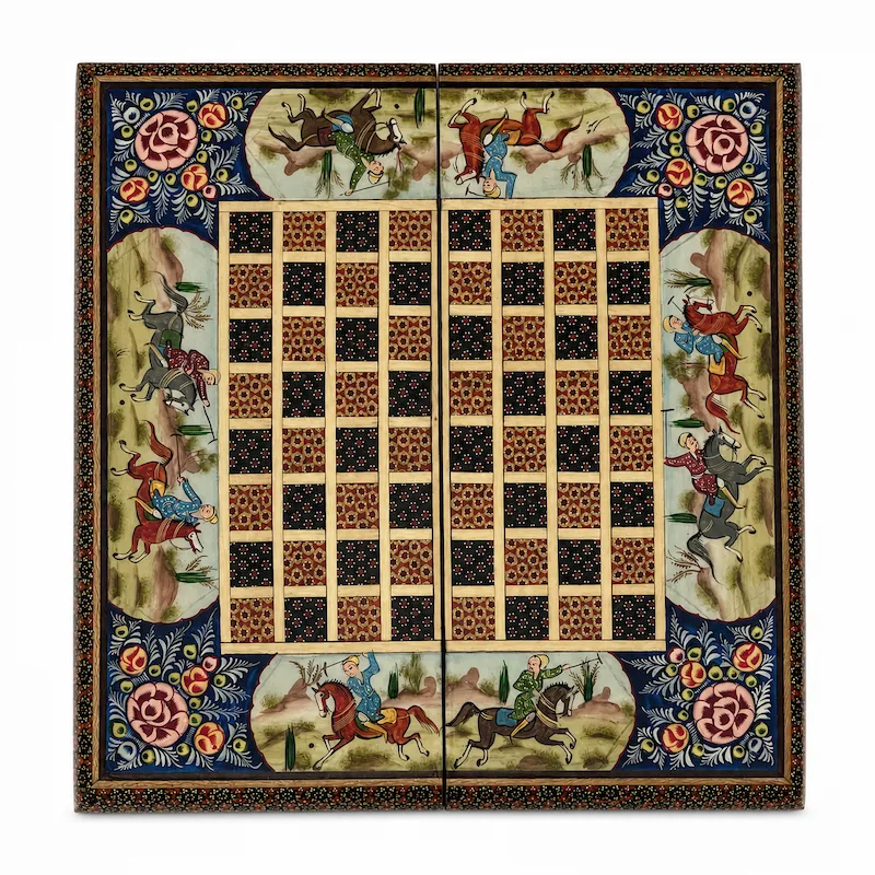 Khatam Backgammon and Chess Set – Chogan 35cm