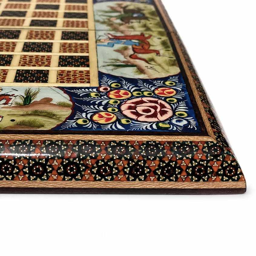 Khatam Backgammon and Chess Set – Chogan 35cm