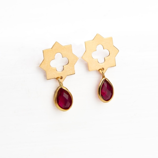 Persian Geometric, 18k Gold Earrings