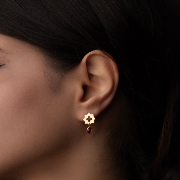 Persian Geometric, 18k Gold Earrings