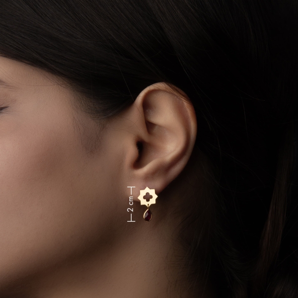 Persian Geometric, 18k Gold Earrings