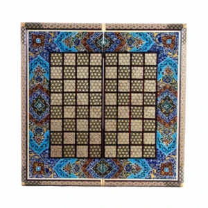 Tazhib Khatam Backgammon and Chess Set – 35cm