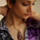 Shell Necklace With Amethyst