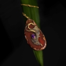 Shell Necklace With Amethyst