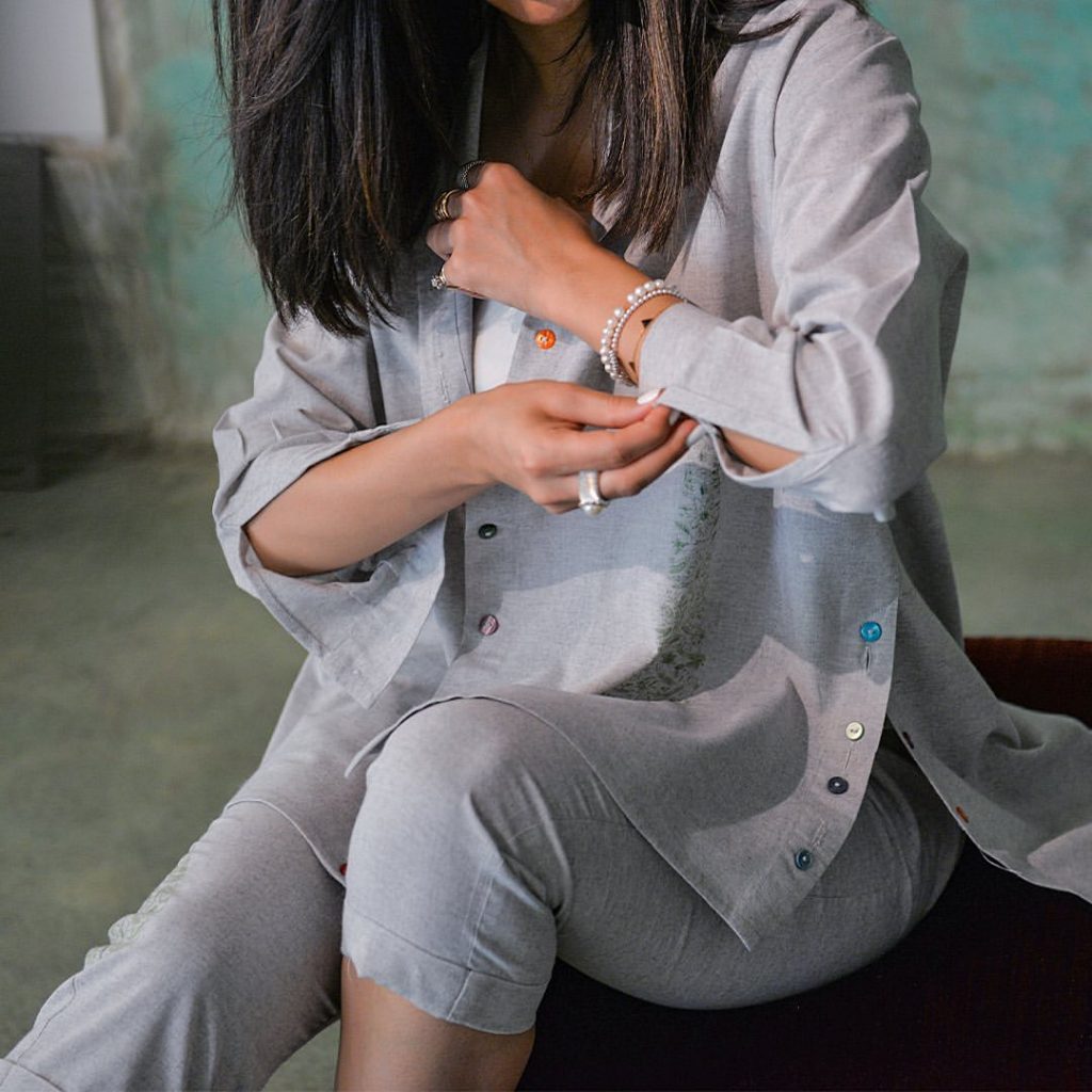 Cotton Shirt Ghalamkar Cypress tree model