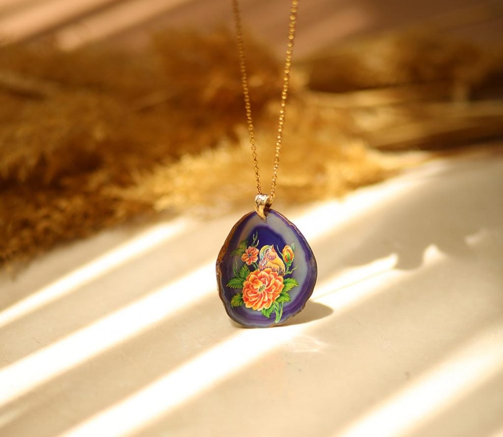 homa designed on Agate Necklace