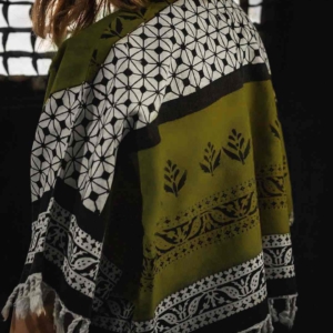 Persian Green Square Ghalamkar Vest