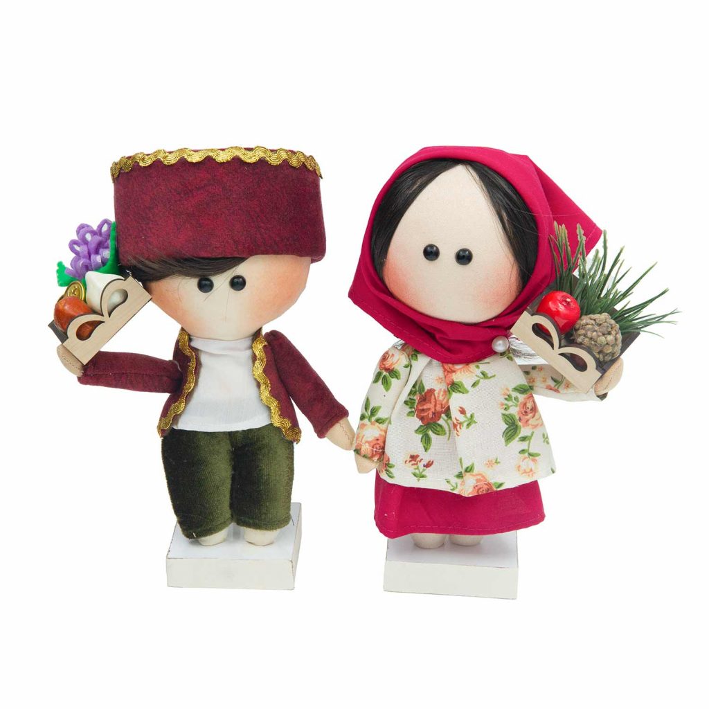 Handmade Haft Sin Dolls – Colorful Ceramic Figurines for Persian Nowruz Table Decoration