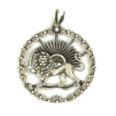 Lion And Sun 925 Silver Necklace