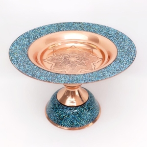 FIROOZEH KOOBI TURQUOISE ON COPPER PLATER 30cm