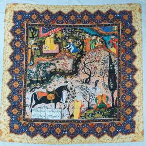 Scarf with Shahnameh design