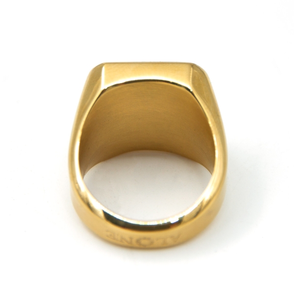 24k Gold Winged Lion Ring