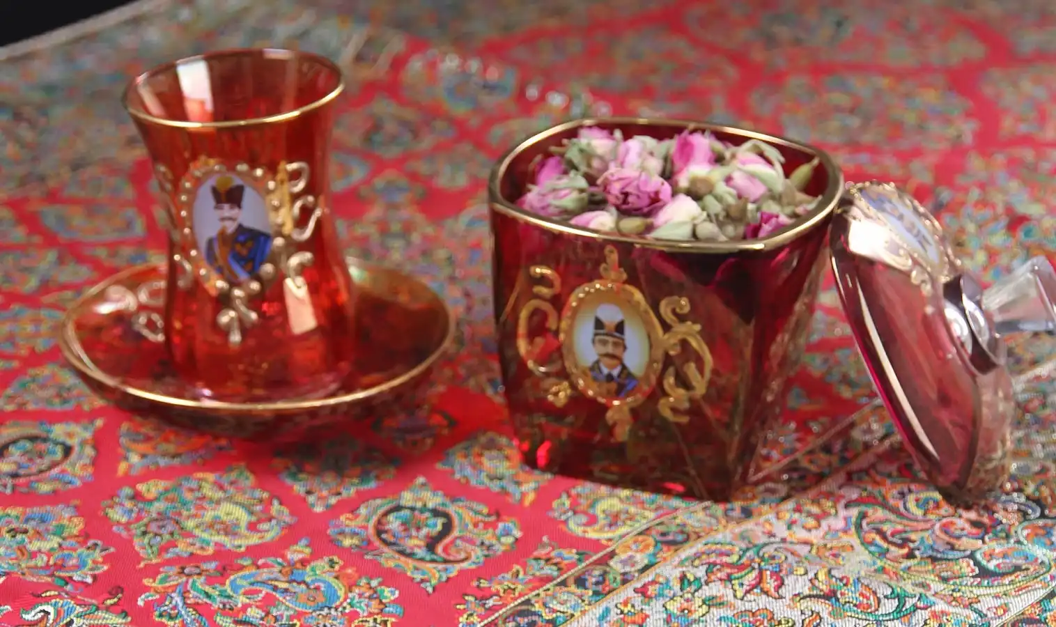 Persian Red Silk Termeh
