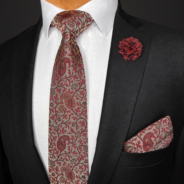 Luxury Termeh Tie and Pocket Square