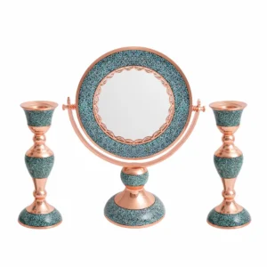 Mirror Firoozeh Koobi (Turquoise) Ayeneh Shamdoon Set