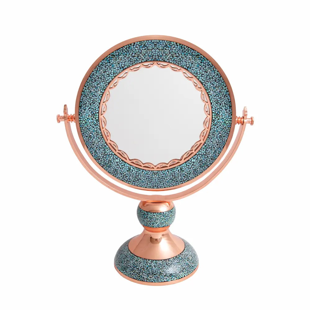 Mirror Firoozeh Koobi (Turquoise) Ayeneh Shamdoon Set