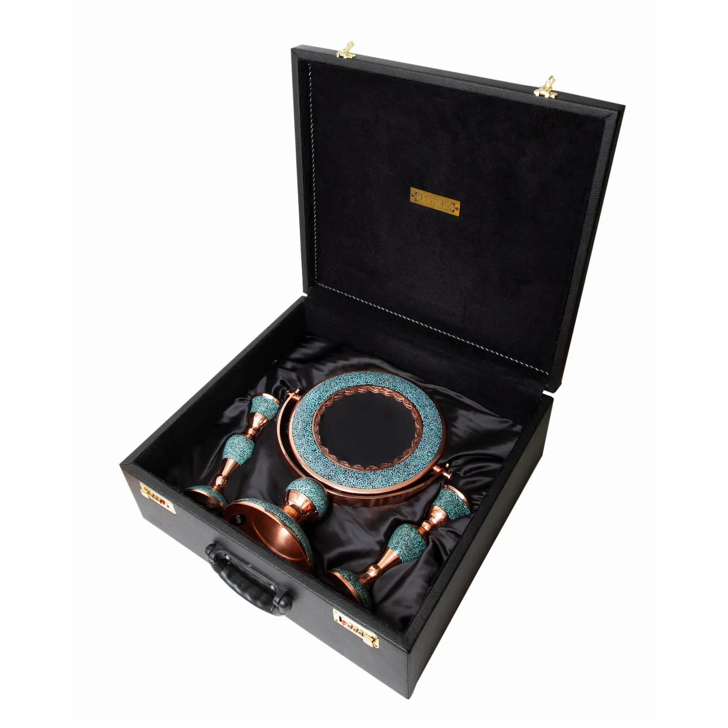 Mirror Firoozeh Koobi (Turquoise) Ayeneh Shamdoon Set