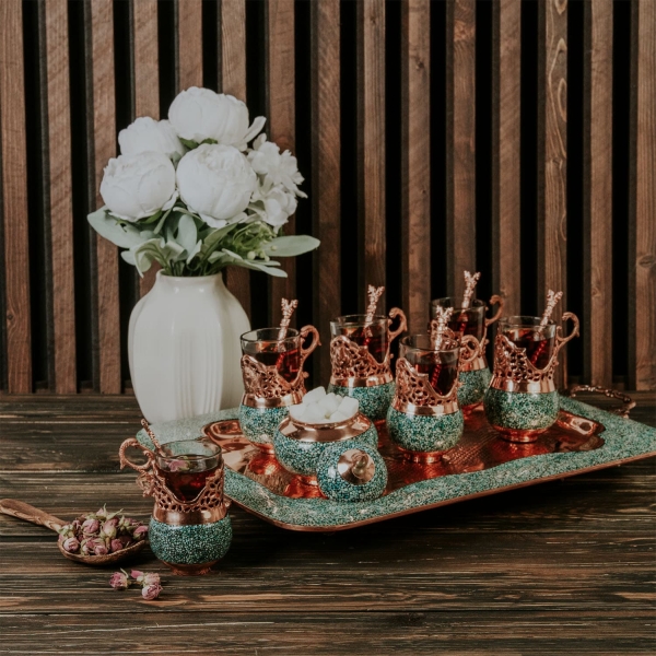 Persian Firoozeh Koobi Tea Set