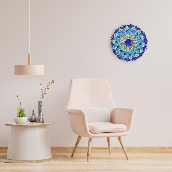 Elegant Copper Persian Enamel Plate 30cm