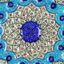 Luxury Copper Persian Enamel Plate 30cm
