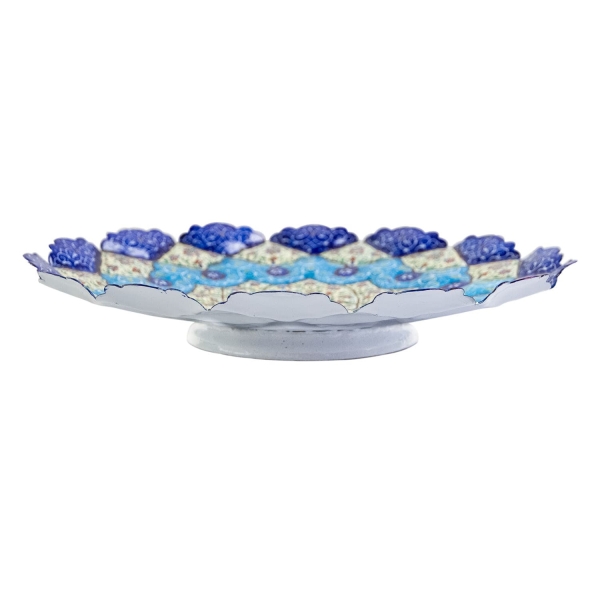 Elegant Copper Persian Enamel Plate 30cm