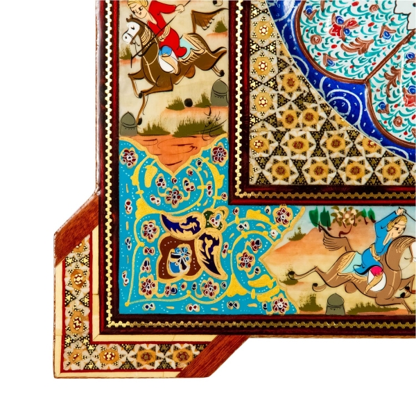 Persian Khatam and Minakari Clock