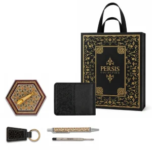 Persian Man Gift Set – Leather Wallet & Khatam Art Pieces