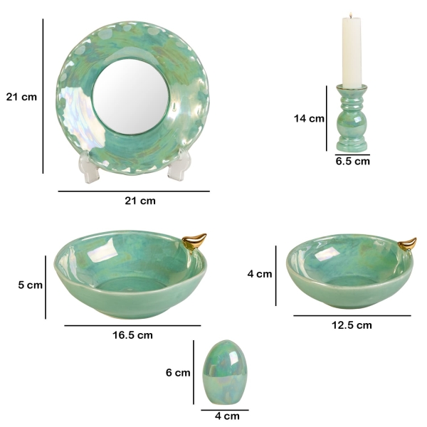 Turquoise Ceramic Haft Sin