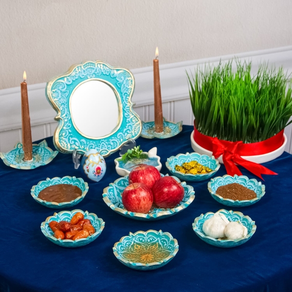 Turquoise Pottery Haft Sin Set